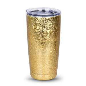 Cawan Tumbler Bertebat Kopi Emas Dengan Tudung