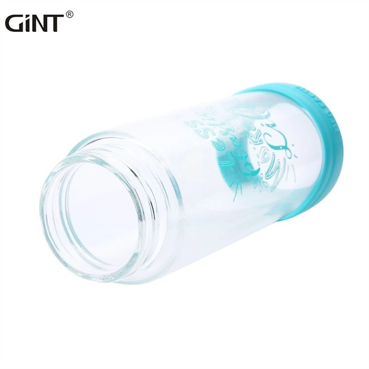 Wholesale Glass Water Bottle Kid Transparent Bottle Drink Juice Bottle Water